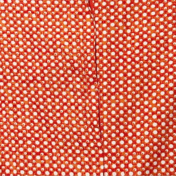 MYRTLEWOOD OF CALIFORNIA | MODCLOTH Dot Print Orange White 70s Inspired Dress - Picture 6 of 9